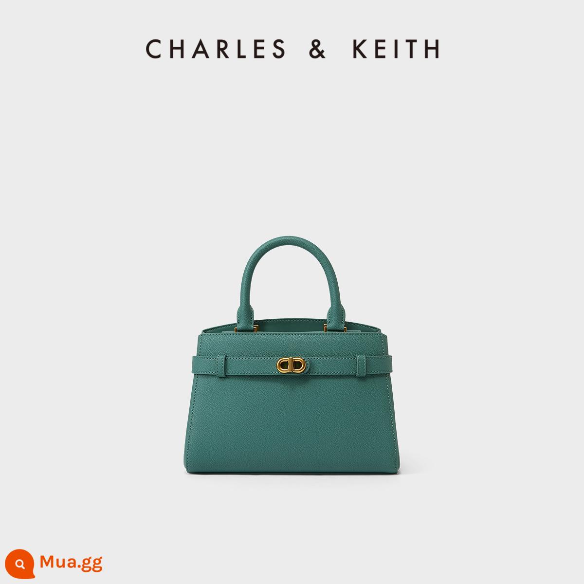 Túi xách nữ CHARLES＆KEITH mùa thu đông CK2-50160102 nữ dây khóa kim loại trang trí túi Kelly di động - mòng két