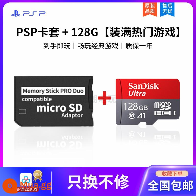 Sony pin psp chính hãng 1000 thẻ nhớ psp3000 cáp dữ liệu sạc thẻ nhớ psp2000 - Hộp đựng thẻ PSP + thẻ nhớ 128G [copy đầy đủ game] plug and play