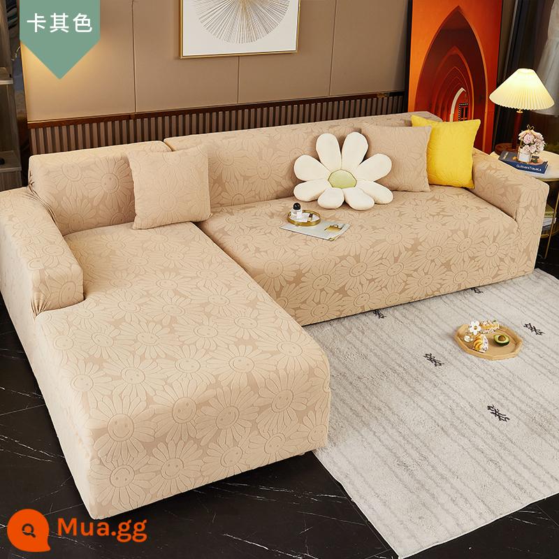 Ghế Sofa Bao Gồm Tất Cả Bộ Đa Năng Đa Năng Sofa Đệm Chống Mèo Xước Tay Bao Khăn Đàn Hồi Bọc Ghế Sofa Vải Sofa khăn - Kaki-Hướng Dương