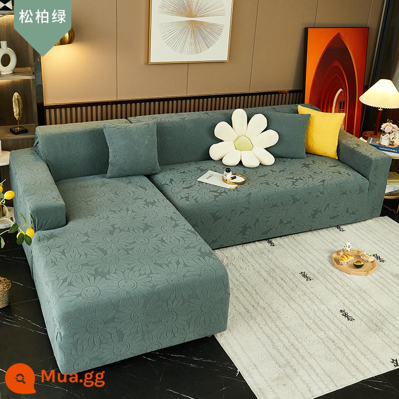 Ghế Sofa Bao Gồm Tất Cả Bộ Đa Năng Đa Năng Sofa Đệm Chống Mèo Xước Tay Bao Khăn Đàn Hồi Bọc Ghế Sofa Vải Sofa khăn - Thông xanh-hướng dương