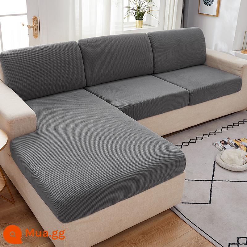 Đa Năng Đa Năng Chống Mèo Xước Ghế Sofa Đơn Giản Cao Cấp Đệm Co Giãn Bao Công Nghệ Vải Đệm Chăn - Màu xám nhạt dày có độ đàn hồi cao