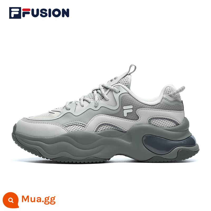 FILA FUSIONFila bong bóng thời trang giày bố đế dày nữ giày thể thao giày bong bóng lượn sóng - [Cổ điển] Xám Nam Cực/Xám ánh trăng-AA