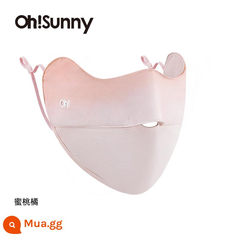 Khẩu trang chống nắng ohsunny thoáng khí góc mắt chống tia UV khẩu trang nữ che nắng thoáng khí mặt nhỏ - Kiểu má hồng-cam đào