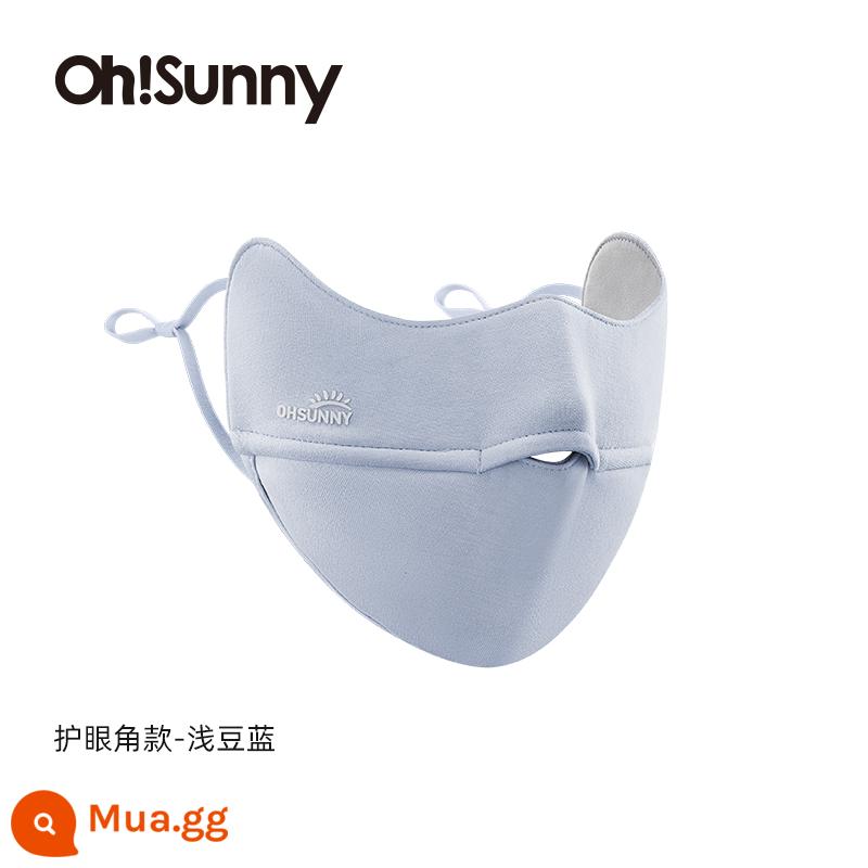 Khẩu trang chống nắng ohsunny thoáng khí góc mắt chống tia UV khẩu trang nữ che nắng thoáng khí mặt nhỏ - Bảo vệ mắt phong cách thu đông - xanh đậu nhạt