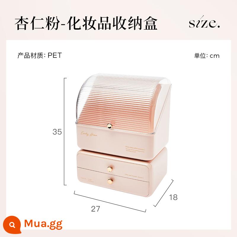 Makeup Brush Storage Tube Hộp lưu trữ mỹ phẩm chống bụi với bàn trang điểm với máy tính để bàn chân máy có giá đỡ màu đỏ - Hộp đựng mỹ phẩm bột hạnh nhân [thiết kế chống bụi l đựng nhiều lớp]