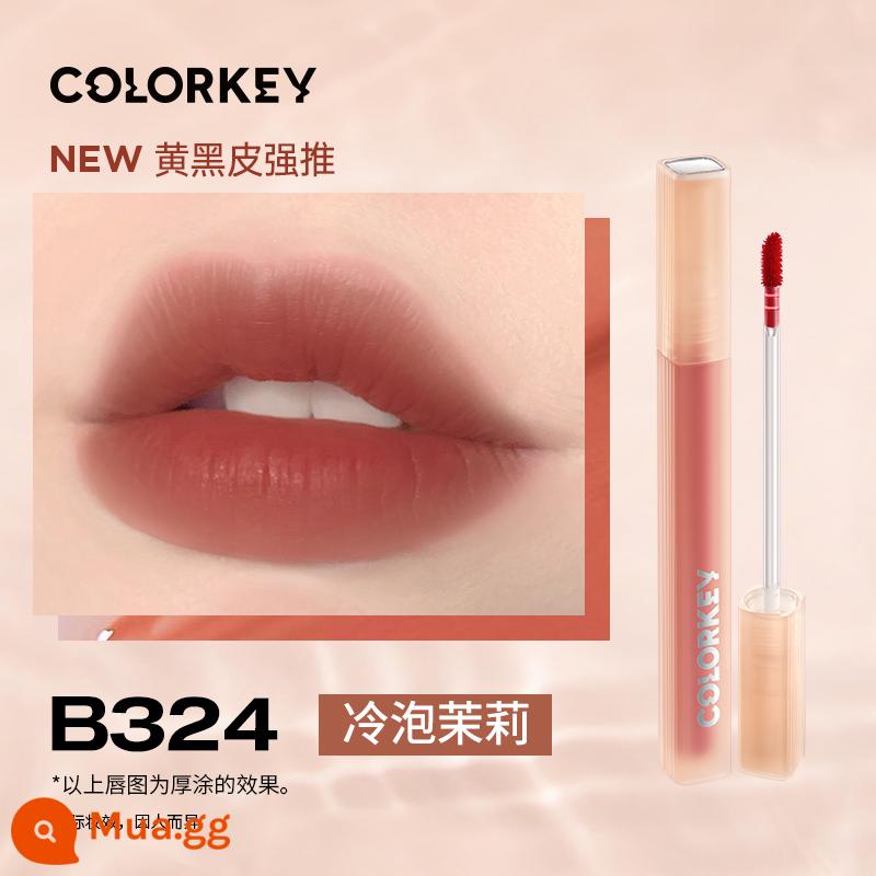 colorkey Kelaqi nước sương môi sương son bóng nữ son bóng gương nước ánh sáng son môi nữ tương đương sinh viên thuần khiết mong muốn gió - [Màu mới] B324 Cold Brew Jasmine