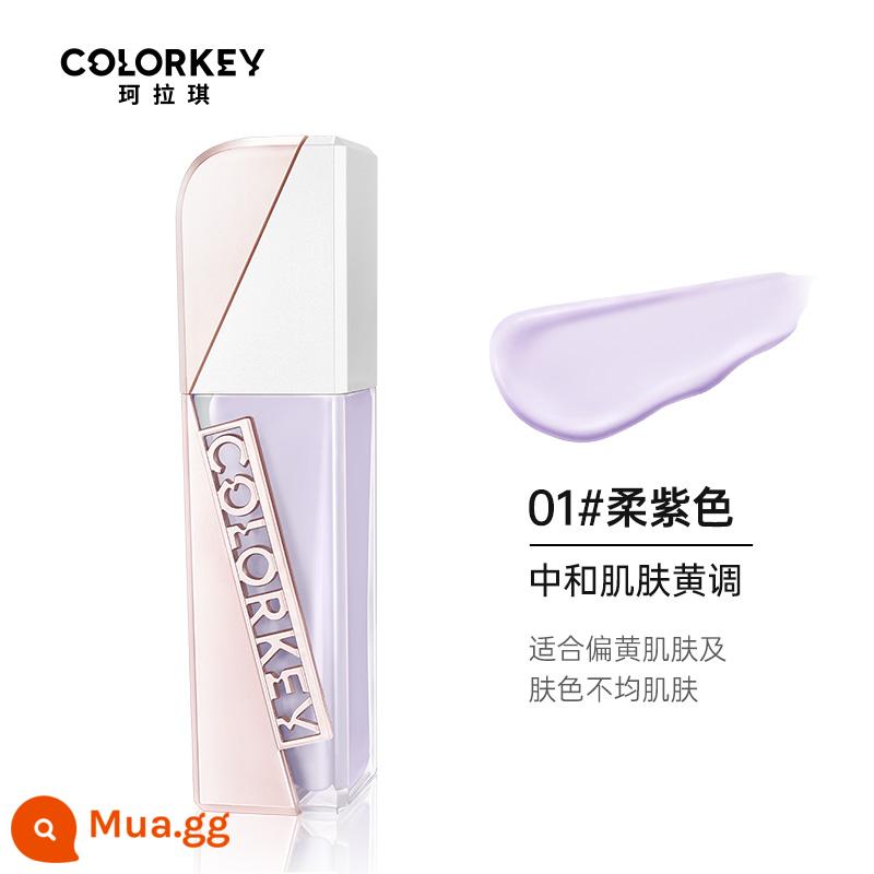 colorkey 勒拉琪 trà trắng bạch kim trang điểm dưỡng ẩm tinh khiết trước sữa màu tím kem cách ly nữ làm sáng dưỡng ẩm không dễ bị khô - 01 màu tím nhẹ nhàng