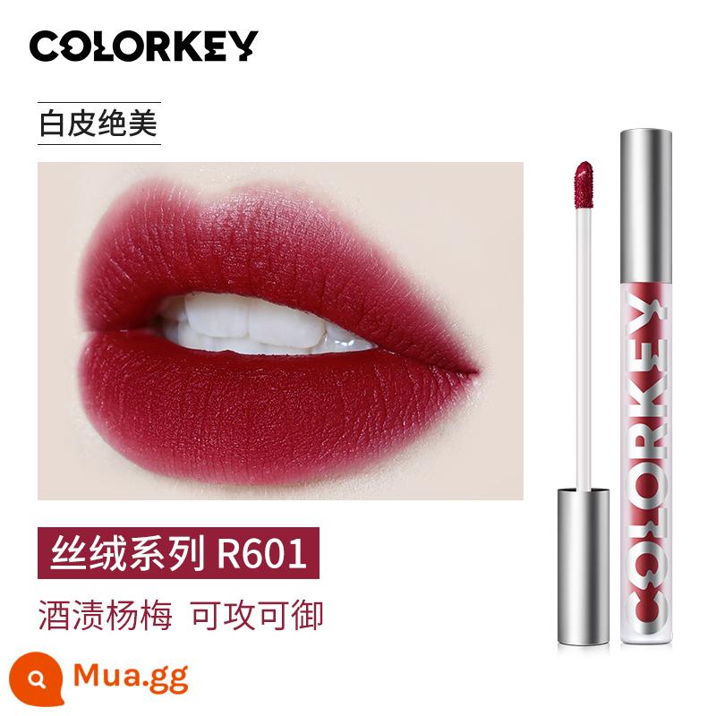 Colorkey Kolaqi Air Lip Men Nữ Son Bóng Velvet Matte Nữ Chính Thức Flagship Store Thương Hiệu Lớn Xác Thực - R601 rượu vang nhuộm bayberry