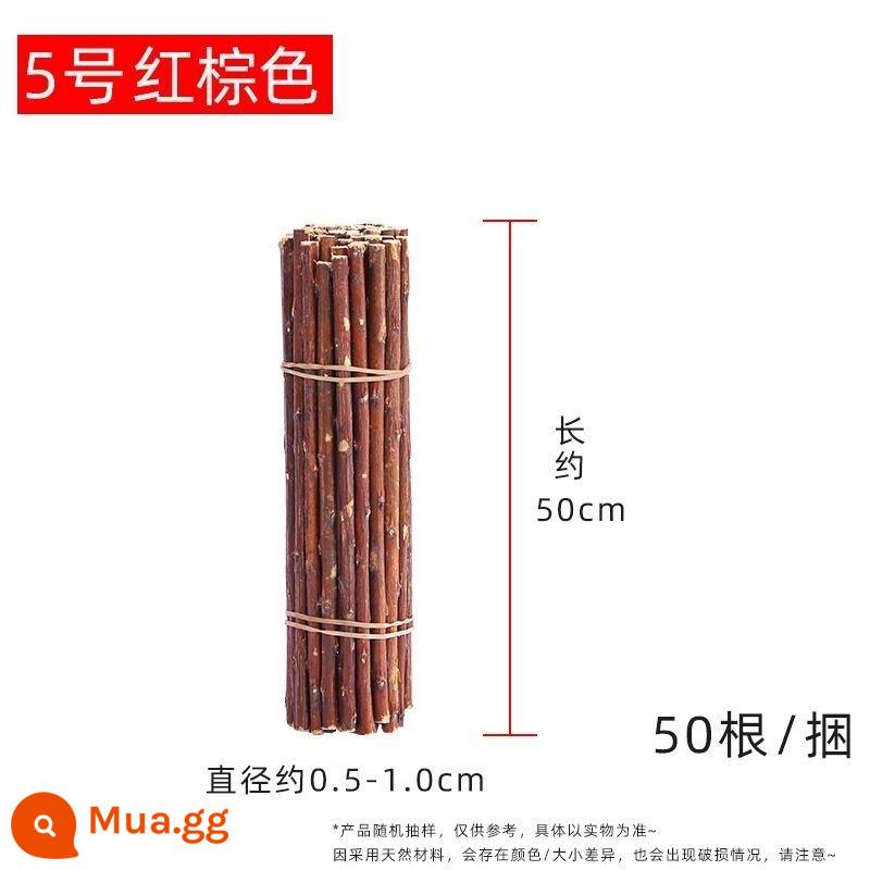 Khúc gỗ khô nhánh mẫu giáo handmade tự làm sáng tạo trang trí nhà cảnh bố trí phòng khách thanh gỗ nhỏ Sen Cục - Đoạn liễu nâu 50 cm 50 cái/bó