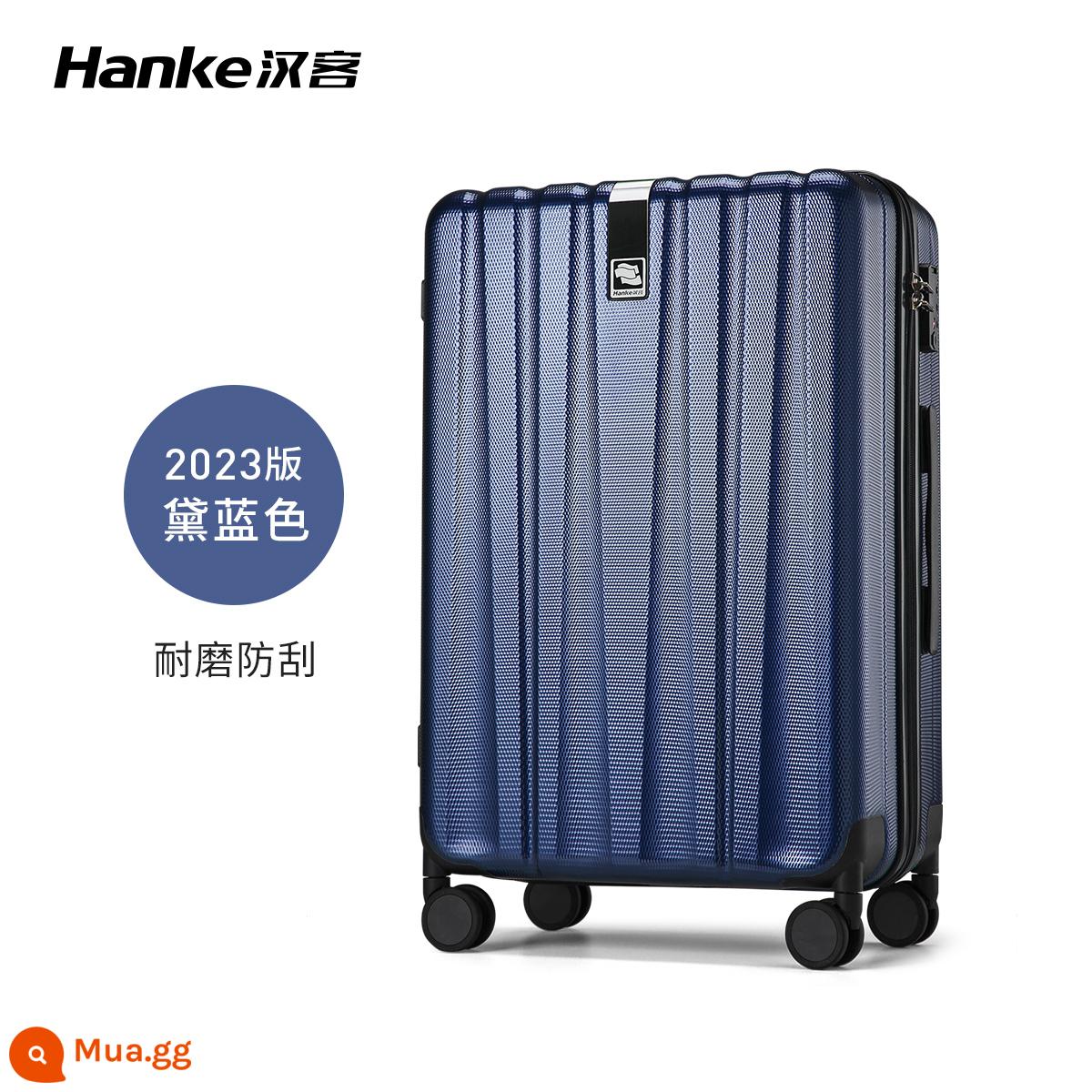 Hanke Town Store Của Kho Báu 20 Inch Vali Xe Đẩy Nữ Công Suất Lớn Bền Mạnh Mật Khẩu Nhỏ Vali Bé Trai 24 - Màu xanh đậm [chống trầy xước] phiên bản nâng cấp khóa kéo trơn thương hiệu YKK