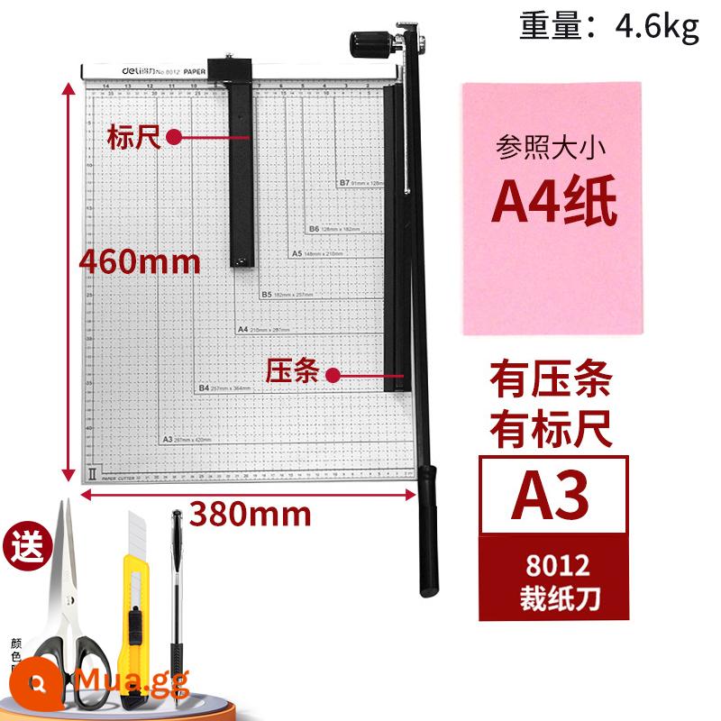 Dao cắt giấy A4 mạnh mẽ Dao cắt giấy a3 Dao cắt giấy ảnh Dao cắt ảnh thủ công Dao cắt giấy thủ công Dao cổng chém nhỏ Dao cắt giấy thủ công Dao cắt nhỏ sử dụng văn phòng - Bảng thép A3 (460*380) đi kèm dao + kéo + bút