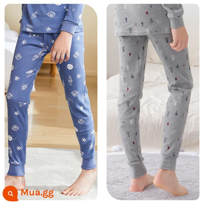 Quần vệ sinh bé trai Catman Cotton nguyên chất Quần giữ ấm cho bé trai trung niên và lớn Quần lót trẻ em Quần vệ sinh bé trai Phần mỏng Quần đáy bé - Con trai - hai gói 4