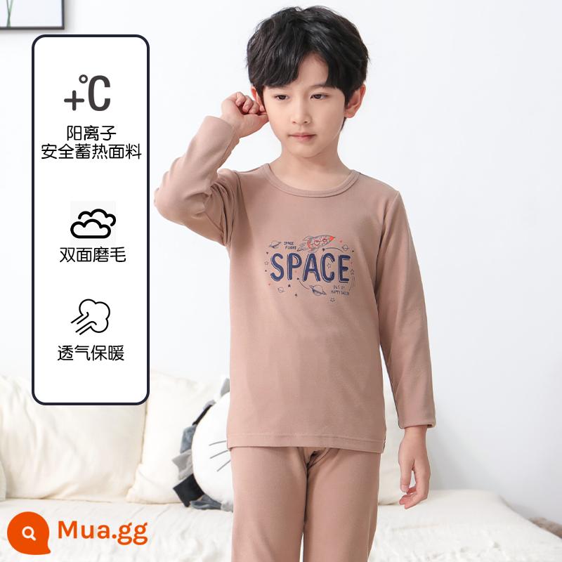 Mèo người đồ lót trẻ em bé trai quần áo mùa thu vệ sinh quần phù hợp với bé trai cotton nguyên chất trung và lớn đồ ngủ trẻ em cotton áo len bông bé - 32 kiểu [cổ tròn]