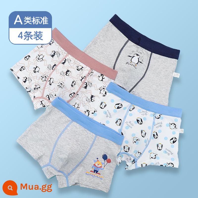 Mèo Người Quần Lót Trẻ Em Bé Trai Cotton Trung Và Lớn Trẻ Em Quần Boxer Bé Trai Thiếu Niên Sinh Viên Quần Lót Boxer Cotton - 058