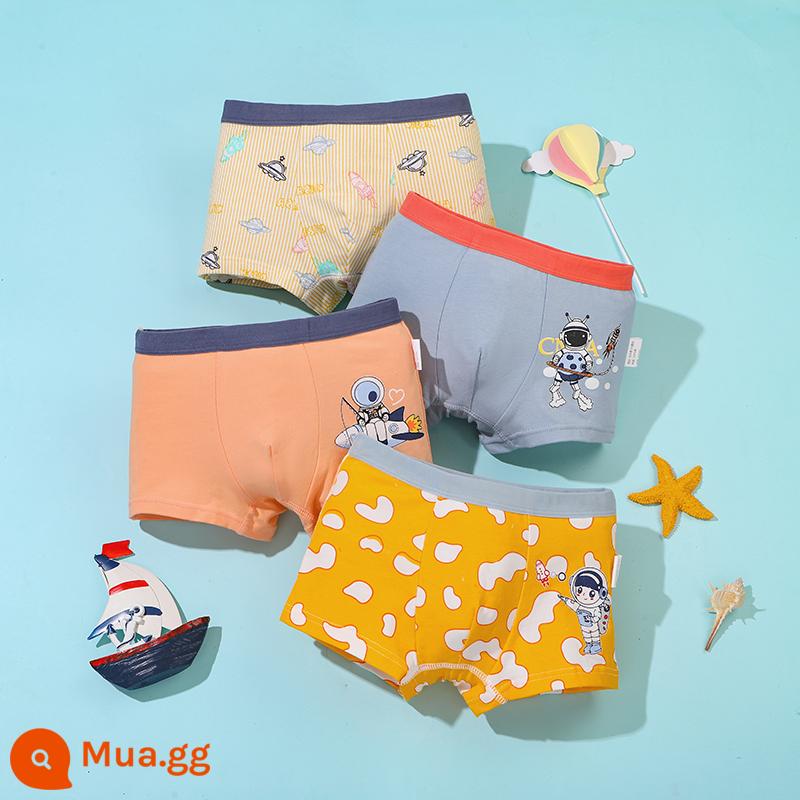 Mèo Người Quần Lót Trẻ Em Bé Trai Cotton Trung Và Lớn Trẻ Em Quần Boxer Bé Trai Thiếu Niên Sinh Viên Quần Lót Boxer Cotton - không gian chuyển vùng