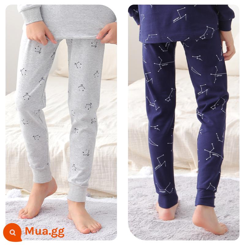 Quần vệ sinh bé trai Catman Cotton nguyên chất Quần giữ ấm cho bé trai trung niên và lớn Quần lót trẻ em Quần vệ sinh bé trai Phần mỏng Quần đáy bé - Gói Hai Bé Trai W