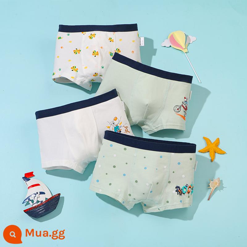 Mèo Người Quần Lót Trẻ Em Bé Trai Cotton Trung Và Lớn Trẻ Em Quần Boxer Bé Trai Thiếu Niên Sinh Viên Quần Lót Boxer Cotton - con chó đường phố mát mẻ