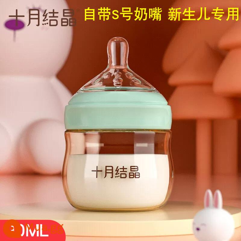 Bình sữa pha lê cho trẻ sơ sinh tháng 10 Bình sữa ppsu cỡ lớn 90ml chống rơi và chống đầy hơi bình sữa cho bé - Eldor Xanh 90ML