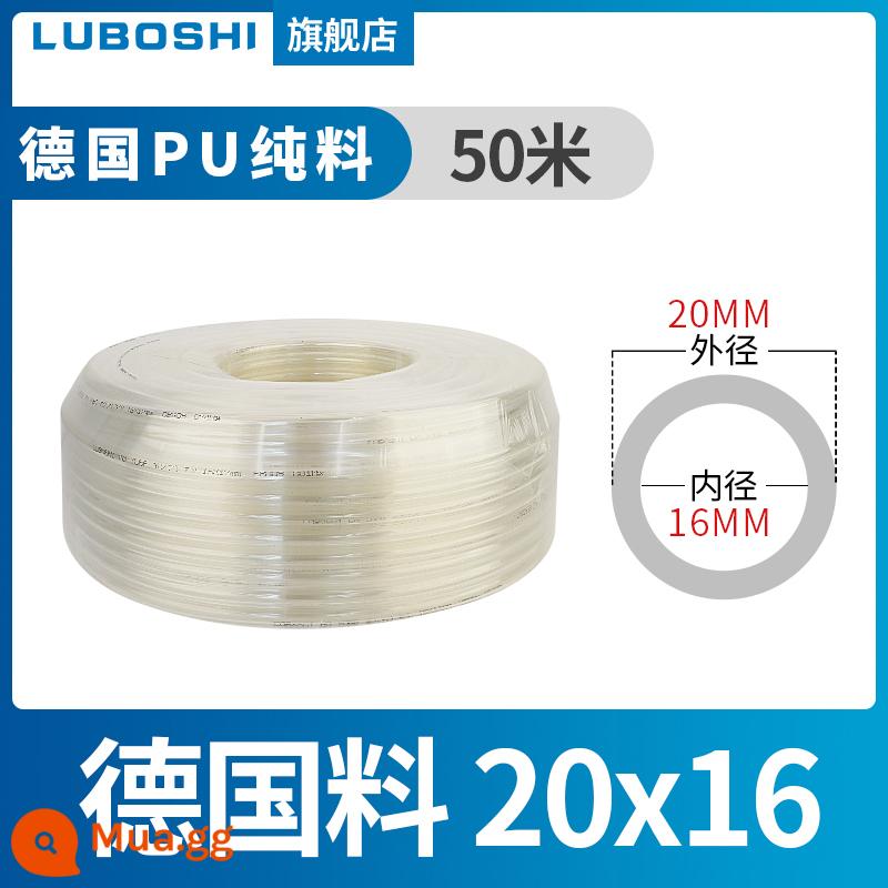 pu khí quản 8mm ống 10mm máy nén khí khí nén máy bơm không khí nén khí quản áp suất cao ống ống khí quản trong suốt 12m - 50 mét Chất liệu PU20X16 của Đức trong suốt