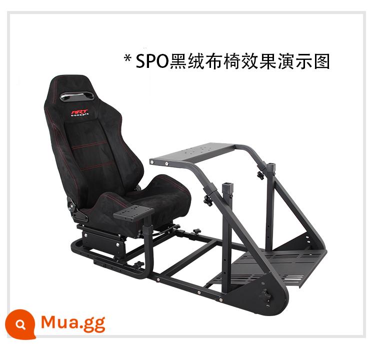 Tay lái ARTcockpit giả lập trò chơi khung ghế đua Logitech g29g27/T300RS/CSW - Giá đỡ ART + Ghế SPO toàn màu đen (vải nhung)