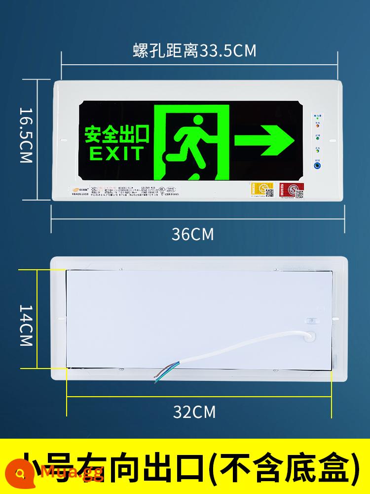 Dấu hiệu thoát hiểm an toàn gắn sẵn kênh cứu hỏa khi mất điện chiếu sáng khẩn cấp dấu hiệu nhận dạng dấu hiệu ẩn đèn báo sơ tán - 36x16,5cm[mặt phải]không có hộp đáy