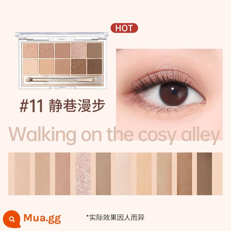 [Mua Ngay] Clio Star Sand Mười Màu Thu Đông Cam Mèo Phấn Mắt Bảng Trà Sữa Màu Đất 11 Mờ - 11 Con Phố Đi Bộ Yên Tĩnh (Màu Hot Bán Chạy)