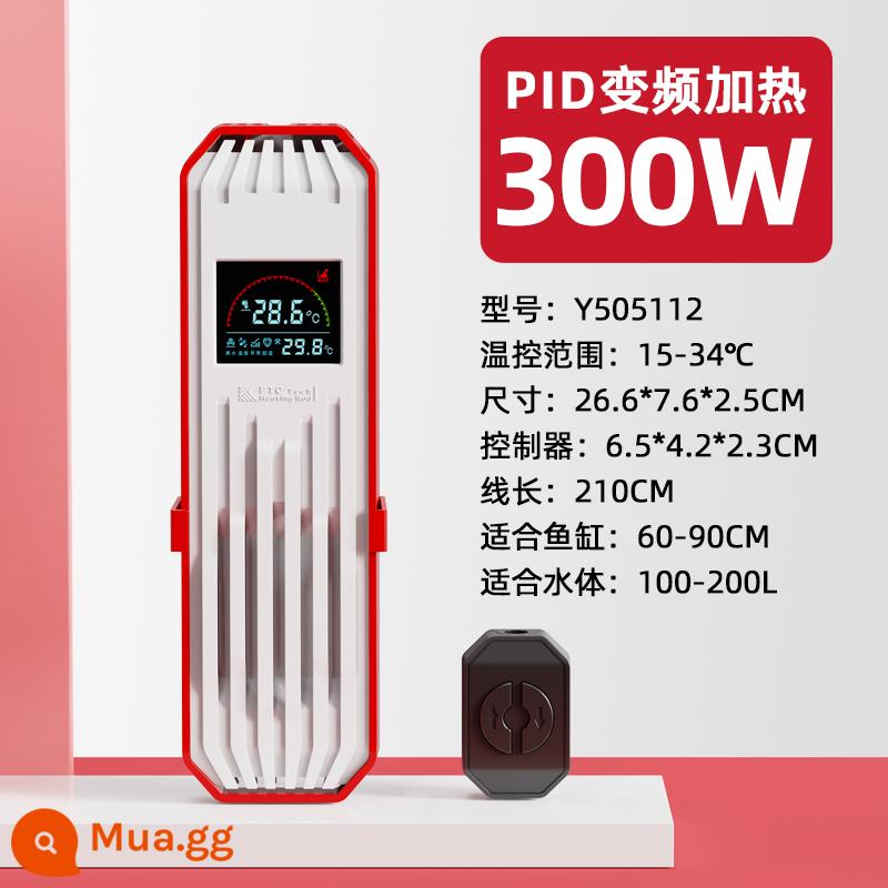 Lão ngư cá thanh sưởi ấm tự động nhiệt độ không đổi nóng nuôi cá chuyển đổi tần số rùa thanh sưởi nhiệt kế lão ngư - [Tiết kiệm điện năng chuyển đổi tần số dòng thông minh] Đỏ và Trắng 300W