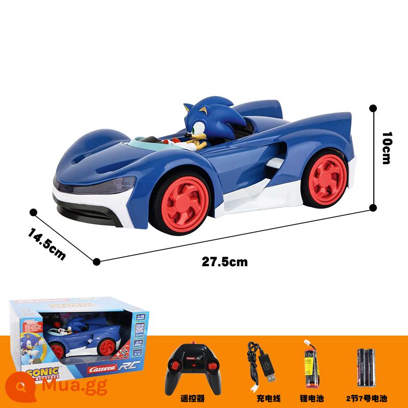 Đồ chơi ô tô điều khiển từ xa Carrera Mario sạc không dây cậu bé Nintendo Super Mario bốn bánh kart - [Sạc điều khiển từ xa không dây] Sonic the Hedgehog - với hiệu ứng đèn trước và sau