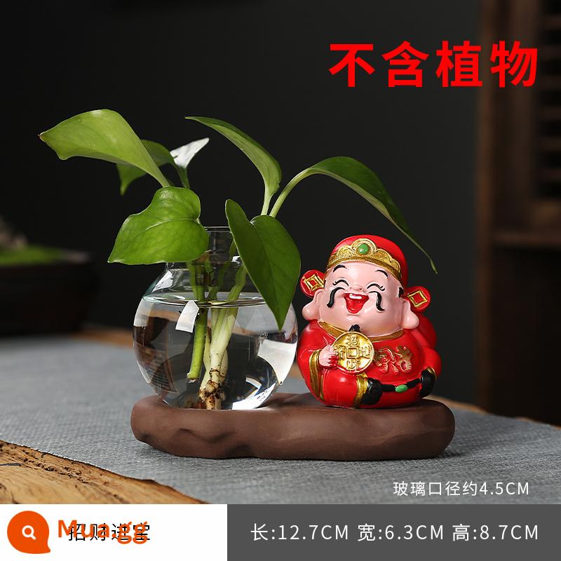 Sáng Tạo Thủy Canh Thần Tài Vàng Kudzu Bình Mini Cá Tính Nhỏ Hoa Vật Có Hoa Tàu Phòng Khách Trang Trí Văn Phòng Trang Trí - May mắn và kho báu (mini)