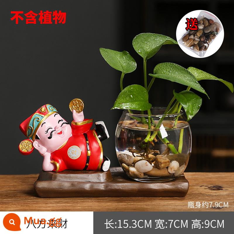 Sáng Tạo Thủy Canh Thần Tài Vàng Kudzu Bình Mini Cá Tính Nhỏ Hoa Vật Có Hoa Tàu Phòng Khách Trang Trí Văn Phòng Trang Trí - [Phiên bản mới] May mắn và kho báu (cỡ vừa)