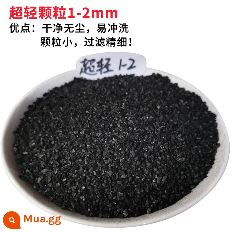 Than hoạt tính bể cá ao hải sản lọc nước thủy sinh vật liệu lọc xương san hô carbon dạng hạt xử lý nước ao cá than hoạt tính - 25kg/bao hạt siêu nhẹ 1-2mm được đóng trong túi lưới, ưu tiên số lượng lớn, dễ giặt.