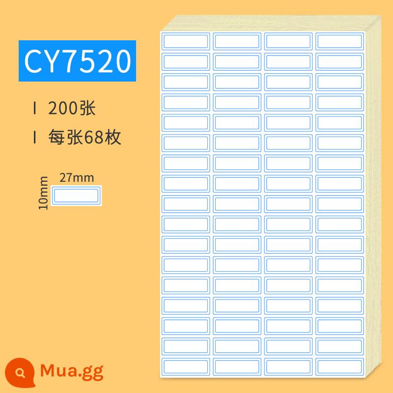Nhãn dán nhãn tự dính chữ viết tay có thể được dán nhãn dán nhãn tự dính miệng giấy phân loại văn phòng nhãn dán tiện lợi nhãn xe hơi nhãn chỉ số không thấm nước dễ thương tên nhãn dán kích thước trống nhãn sản phẩm nhãn giá - 7520 màu xanh/200 tờ