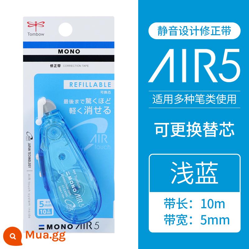 Nhật Bản Tombow chuồn chuồn Đai điều chỉnh MONO AIR dành cho học sinh Đai điều chỉnh cưỡi nhẹ dễ thương Đai điều chỉnh công suất lớn Lõi có thể thay thế Thiết kế tắt tiếng dài 10m Đai không dễ đứt CT-CAX5C - cơ thể màu xanh