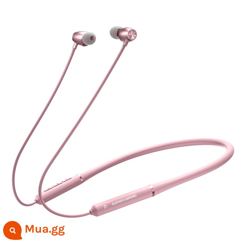 tai nghe bluetooth không dây loca đeo cổ 2 tai thể thao chạy bộ hút nam châm đeo cổ thích hợp cho Huawei Apple oppo in-ear vivo Android phổ thông pin siêu dài dễ thương cho bé trai và bé gái - Màu hồng [Phiên bản nâng cấp]