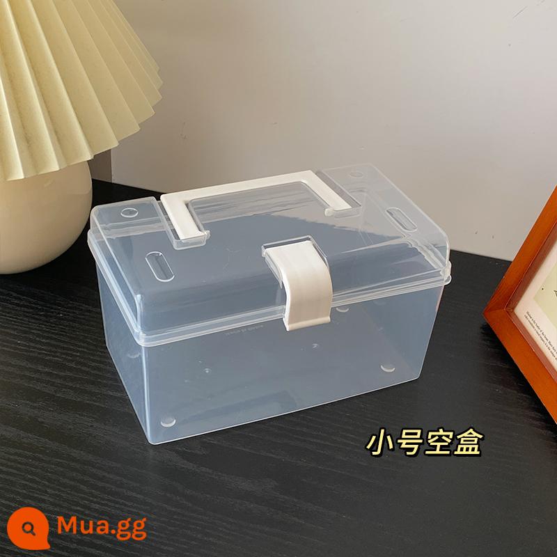 NHỰA PVC chống oxy hóa trong suốt di động dung lượng lớn hộp bảo quản chống bụi hộp hoàn thiện hộp đựng trang sức di động đa năng - hộp trống nhỏ