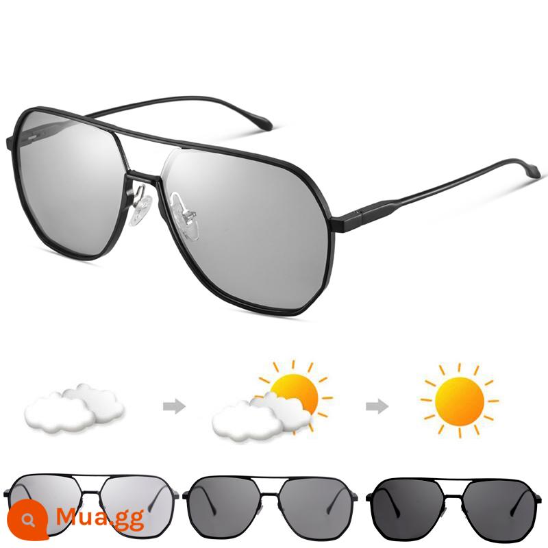 Aviator Kính Mát Nam Lái Xe Kính Đặc Biệt Độ Đổi Màu Cao Chống Tia UV Ánh Sáng Mạnh Kính Mát Lái Xe Phân Cực - Tròng kính quang điện đa giác có thể sử dụng cả ngày lẫn đêm (bảo vệ khỏi ánh sáng mặt trời vào ban ngày và tia sáng cao vào ban đêm)