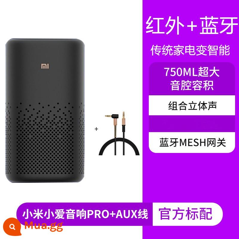 Loa Xiaomi Xiaoai pro Xiaoai bạn cùng lớp âm thanh thông minh giọng nói không dây WiFi điều khiển từ xa đa năng tại nhà âm thanh - Loa Xiaoai Pro Black + Cáp Aux Điều khiển từ xa đa năng