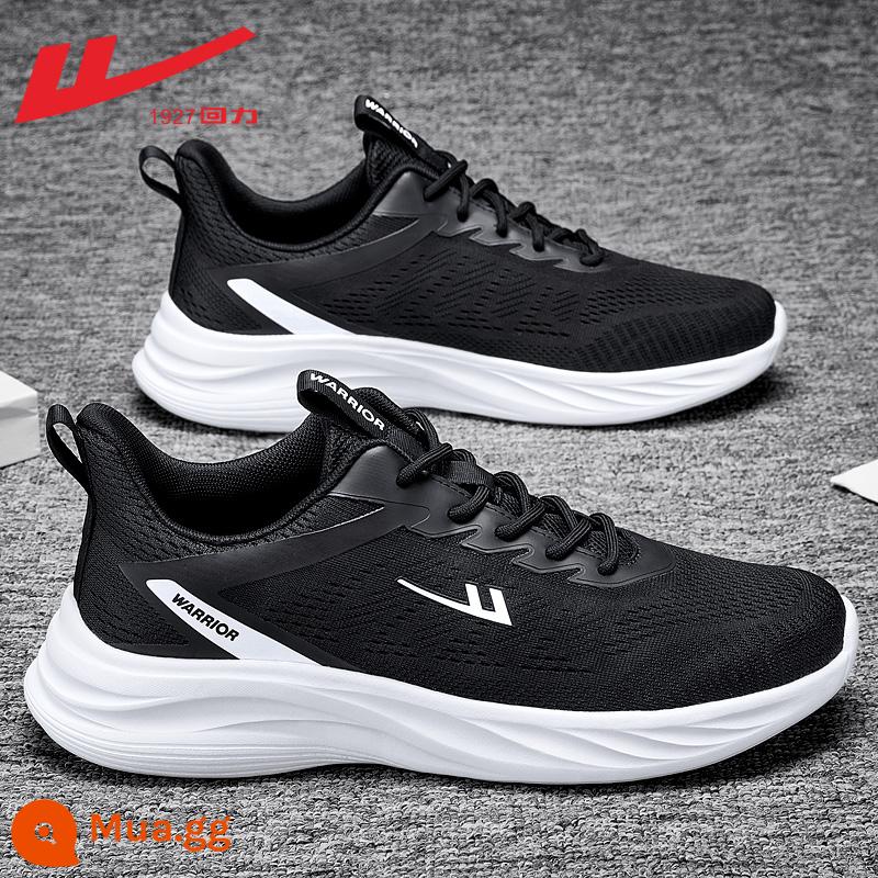 Kéo Lại Giày Nam Mùa Thu Giày Nam 2022 Giày Chạy Bộ Nam Nhẹ Đế Mềm Plus Nhung Giày Sneaker Nam - 0458 giày thể thao mềm siêu nhẹ đen trắng sẵn sàng giao hàng trong vài giây