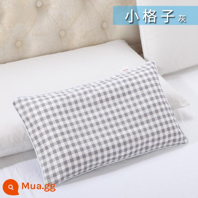 Nguyên chất cotton trẻ em Áo gối hoạt hình cotton cho bé học sinh mẫu giáo dây kéo áo gối nam nữ vỏ gối nhỏ dễ thương - Bạc kẻ sọc nhỏ màu xám