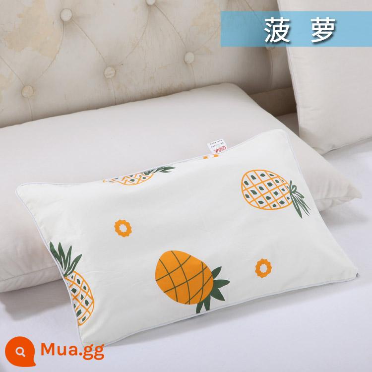 Nguyên chất cotton trẻ em Áo gối hoạt hình cotton cho bé học sinh mẫu giáo dây kéo áo gối nam nữ vỏ gối nhỏ dễ thương - quả dứa