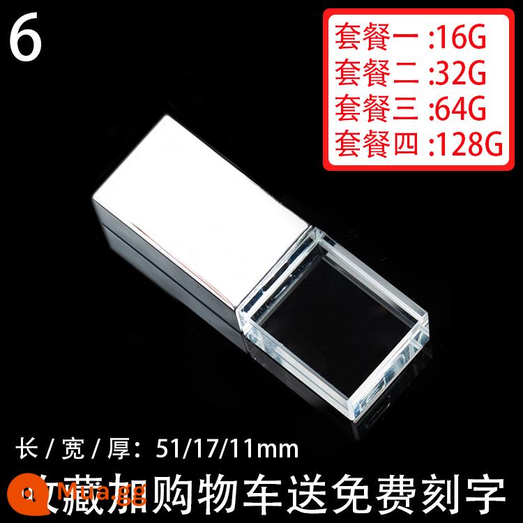 Pha Lê Ổ Đĩa U 32G Công Ty Trường Tùy Chỉnh Tặng Doanh Nghiệp Chữ USB J Kỷ Niệm Tùy Chỉnh 32G Cưới Đám Cưới - Số 6 [Blu-ray]