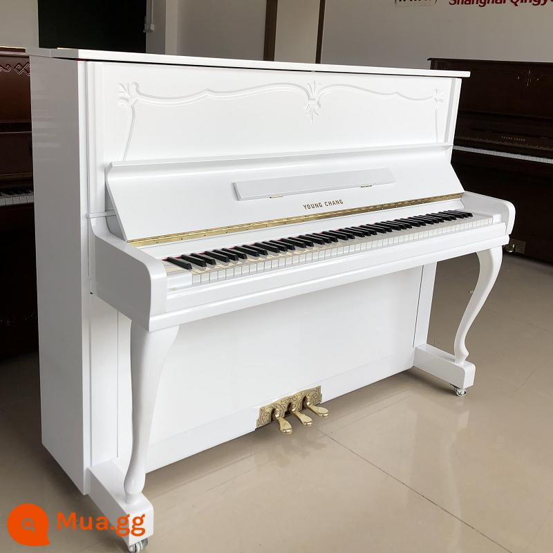 Piano Yingchang second-hand Hàn Quốc U121nco hàng nhập khẩu gỗ nguyên khối đen trắng cao cấp hàng bao check tại nhà - NCO trắng