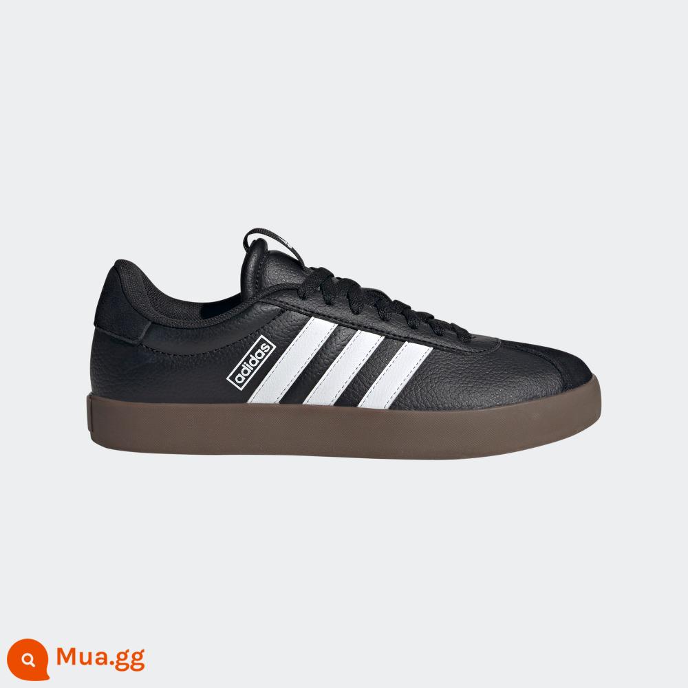 "Giày chữ T" adidasAdidas giày thể thao nhẹ chính thức VL COURT nam nữ và giày thể thao - Phụ nữ da đen/trắng