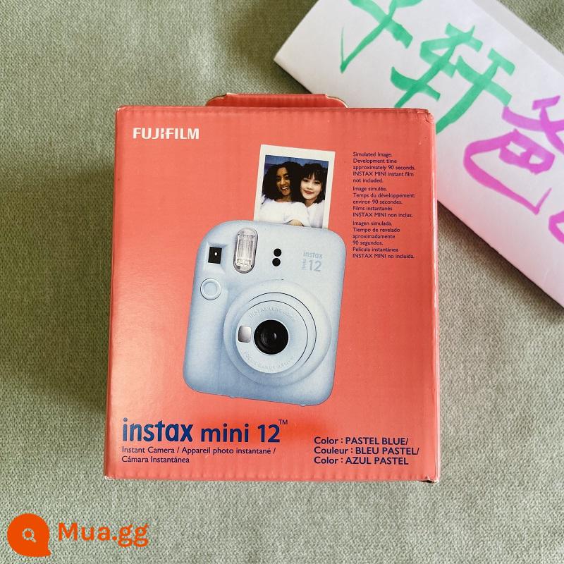 Máy ảnh chụp ảnh tức thì Fujifilm Fuji Instant Instax mini12 thế hệ của Hoa Kỳ - hoa cẩm tú cầu màu xanh