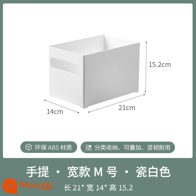 Đa chức năng bếp gia đình tổng thể tủ hộp bảo quản đồ lặt vặt đồ ăn vặt hoàn thiện hộp góc phải giỏ đựng mỹ phẩm hộp bảo quản - Có tay cầm - kiểu rộng - size M, chất liệu ABS nâng cấp