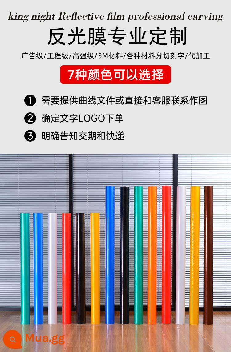 Phim cảnh báo phim phản quang cấp kỹ thuật 3M màu vàng, đen, đỏ và trắng tùy chỉnh in phun giao thông in chữ - Dự án phim phản quang 5 năm