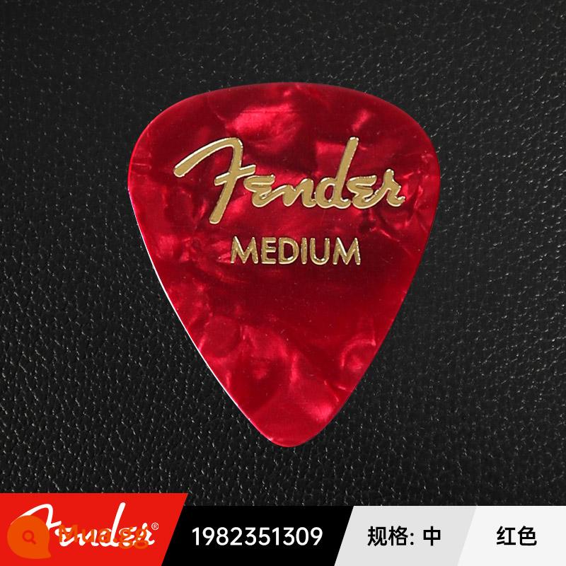 Mỹ Fender Celluloid Đàn Guitar Chọn Nhạc Jazz Chống Trơn Trượt Điện Gỗ Dân Gian Gảy Lò Xo Mảnh - đỏ vừa