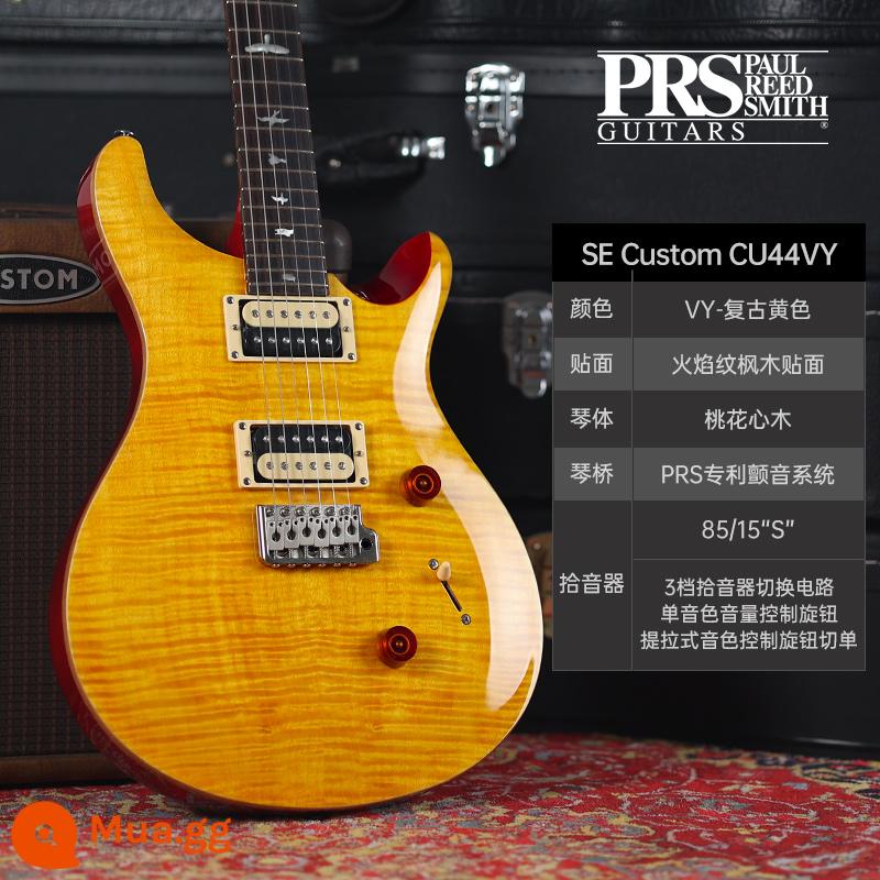 PRS Đàn Guitar Điện SE Bộ Tùy Chỉnh Indonesia MHHHB John Mayer Phiên Bản Chữ Ký CU44 Nhỏ Lắc Đôi - CU44VY màu vàng cổ điển