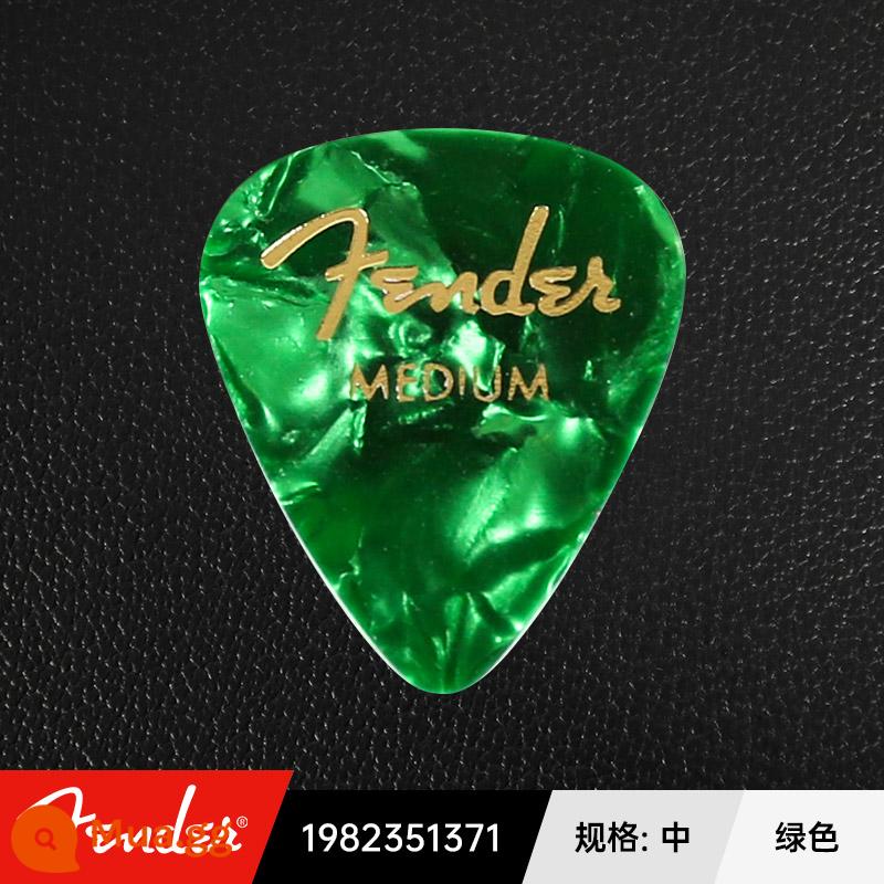 Mỹ Fender Celluloid Đàn Guitar Chọn Nhạc Jazz Chống Trơn Trượt Điện Gỗ Dân Gian Gảy Lò Xo Mảnh - xanh vừa