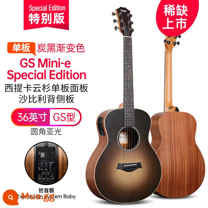 Đàn guitar Taylor Taylor GS mini Gỗ keo KOA veneer GTe cô gái đàn piano du lịch dân gian gsmini - Sản phẩm mới GS MINI -E hộp điện phiên bản đặc biệt màu gradient đen carbon (vân sam + sapele)